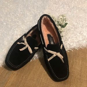 Cole Haan Black Suede Oslo Slippers - Size 7.5
